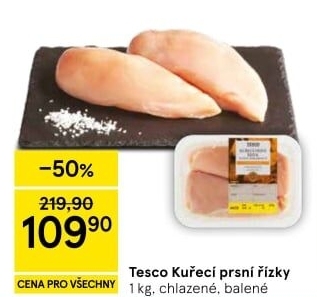 Kuřecí prsní řízky Tesco