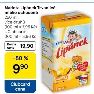 Nápoj mléko ochucené Lipánek Madeta