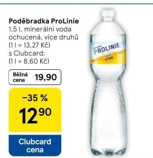 Ochucená voda Poděbradka Prolinie