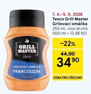 Omáčka grilovací Grill Master Tesco