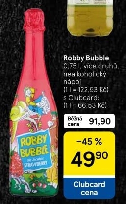 Sekt nealkoholický dětský Robby Bubble