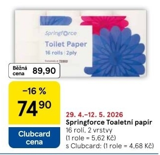 Toaletní papír 2vrstvý Springforce