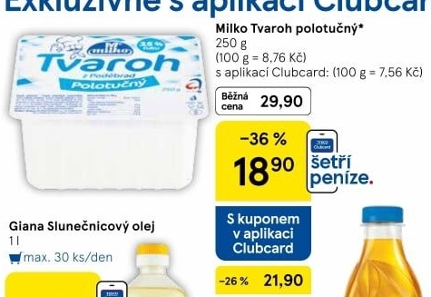 Tvaroh polotučný z Poděbrad Milko