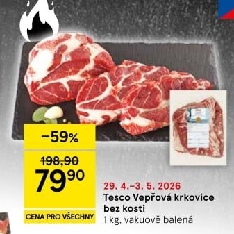 Vepřová krkovice bez kosti Tesco