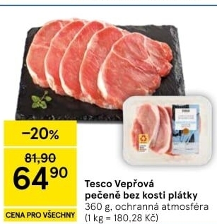 Vepřová pečeně bez kosti Tesco