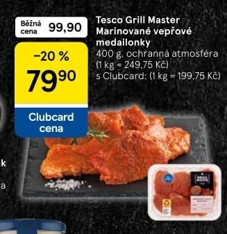 Vepřové medailonky marinované Grill Master Tesco