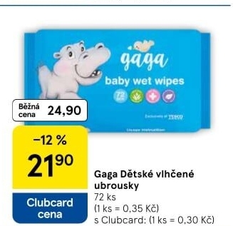 Vlhčené ubrousky dětské Gaga