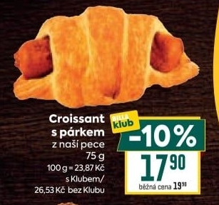 Croissant s párkem