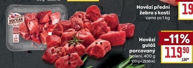 Hovězí maso na guláš Vocílka