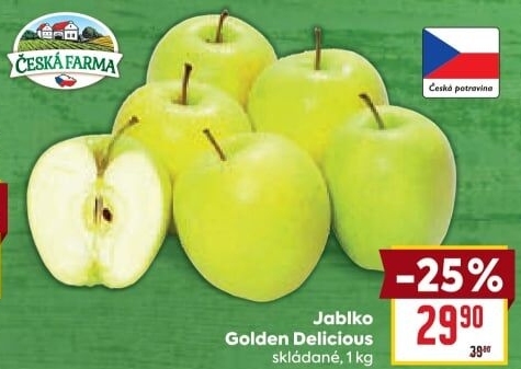 Jablka Golden Delicious Česká Farma