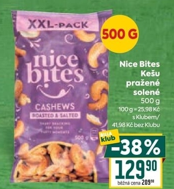 Kešu pražené Nice Bites