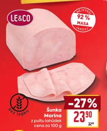 Šunka Marina nejvyšší jakosti LE&amp