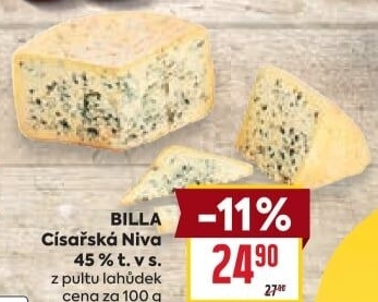 Sýr Niva císařská 45% Billa