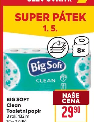 Toaletní papír 3vrstvý Big Soft
