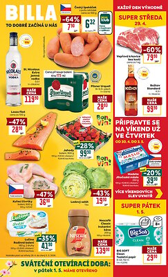 akční leták BILLA 29.4.2026-5.5.2026