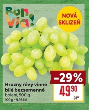 Hrozny bílé bezsemenné Billa Bonvia