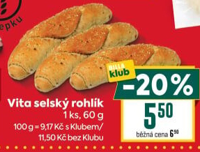 Rohlík Vita selský