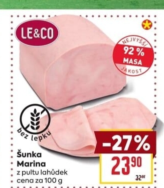 Šunka Marina nejvyšší jakosti LE&amp