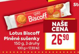 Sušenky sandwich Biscoff Lotus