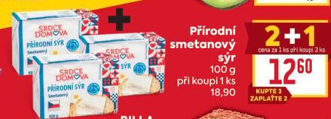 Sýr přírodní smetanový Srdce Domova