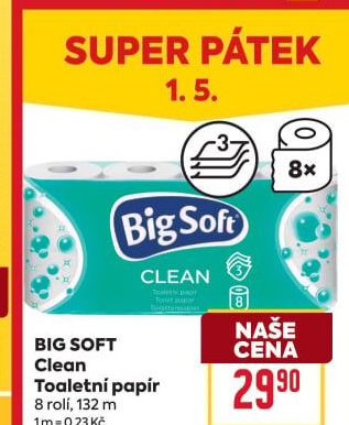 Toaletní papír 3vrstvý Big Soft