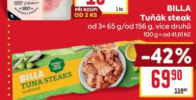 Tuňák steak Billa