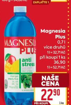 Voda ochucená plus Magnesia