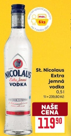 Vodka extra jemná St. Nicolaus