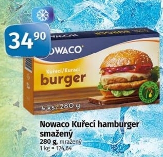 Hamburger kuřecí mražený Nowaco