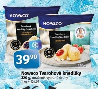 Knedlíky tvarohové mražené Dobroty babičky Kláry