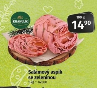 Salámový aspik se zeleninou Krahulík