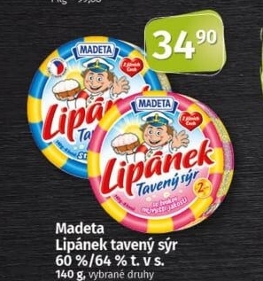 Sýr tavený Lipánek Madeta