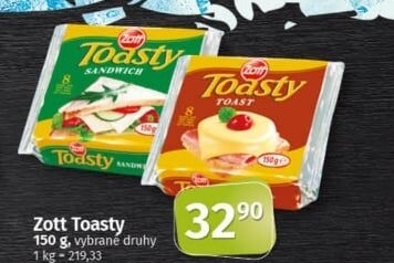 Sýr tavený plátky Toasty Zott