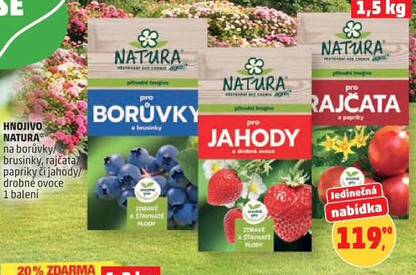 Hnojiva na jahody a drobné ovoce Natura Agro