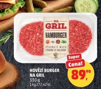 Hovězí burger Na gril Penny