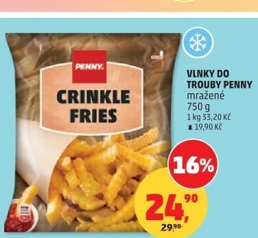 Hranolky vlnky mražené Penny