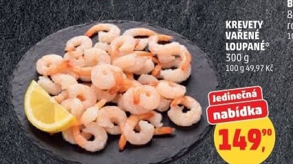 Krevety vařené loupané