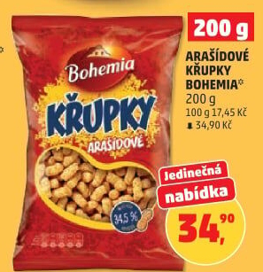 Křupky arašídové Bohemia Chips