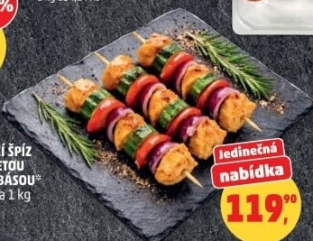 Kuřecí špíz s klobásou