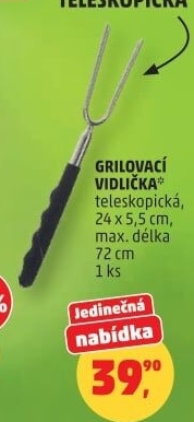 Teleskopická opékací vidlice