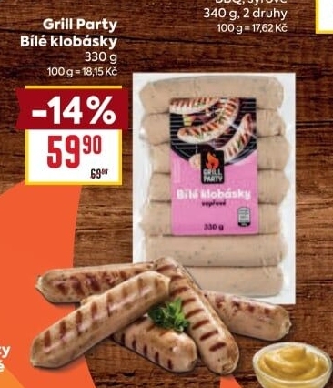 Bílé klobásky Grill Party