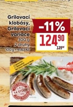 Grilovací klobásy Berger