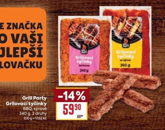 Grilovací tyčinky barbecue Grill Party
