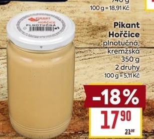 Hořčice plnotučná Pikant