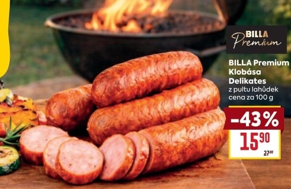 Klobása Delikates Billa Premium