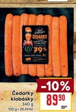 Klobásky s čedarem Láďa Grileman Kostelecké uzeniny