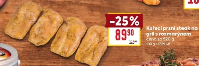 Kuřecí prsní steak s rozmarýnem