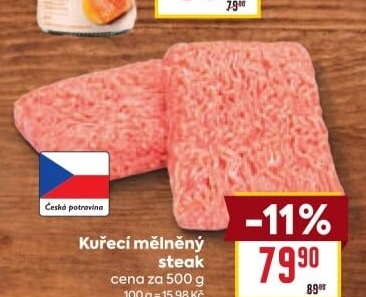 Kuřecí steak mělněný