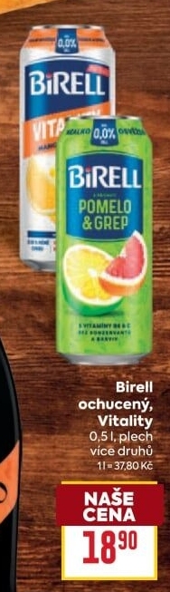 Nealkoholické pivo ochucené Birell