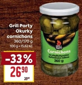 Okurky Cornichons Grill Party